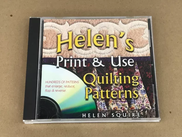 CD-ROM para computadora con patrones de acolchado de impresión y uso de Helen's