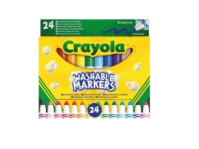 Super Tips Pennarelli Lavabili Punta Media Confezione da 24 Pez Crayola Crayola 