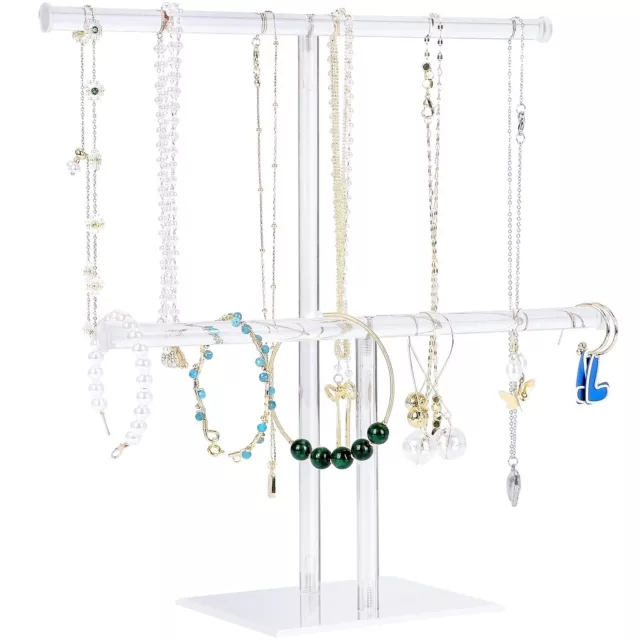 Stand Necklace Holder, Acrylic Jewelry Display Holder, Necklace and Bracelet