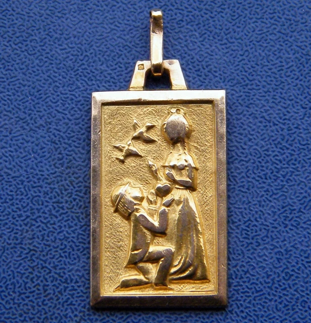 Médaille Porte-photos Les Amoureux De Peynet En Plaqué Or Avec écrin - Neuf Avec Défauts