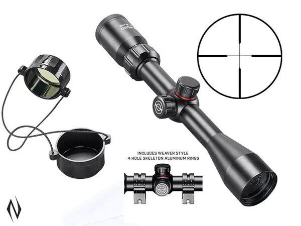 Simmons 8 Point 3-9X40 Truplex Rifle Scope + Rings