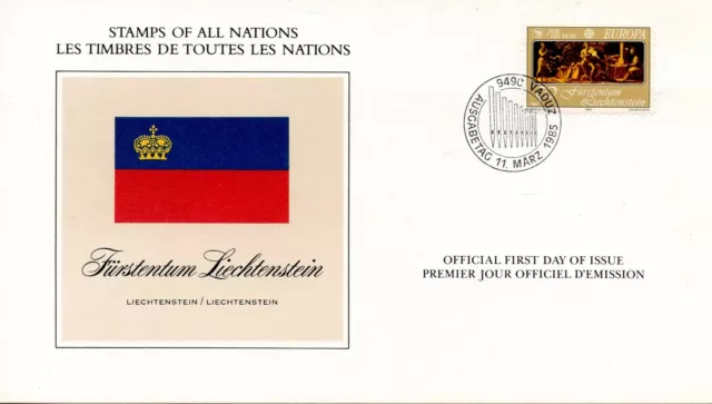 Drapeau / Premier Jour / Les Timbres De Toutes Les Nations / Liechtenstein 1985