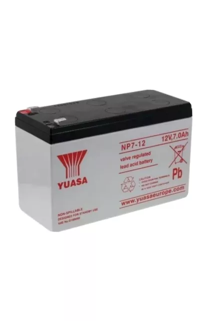 NP7-12 Batteria YUASA ermetica al piombo 12V 7Ah ideale per UPS