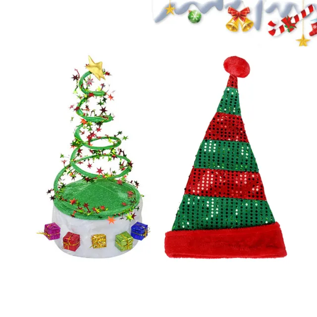 2 Pcs M Accessori Per Natalizi Cappello Dell'albero Di Natale Cappelli