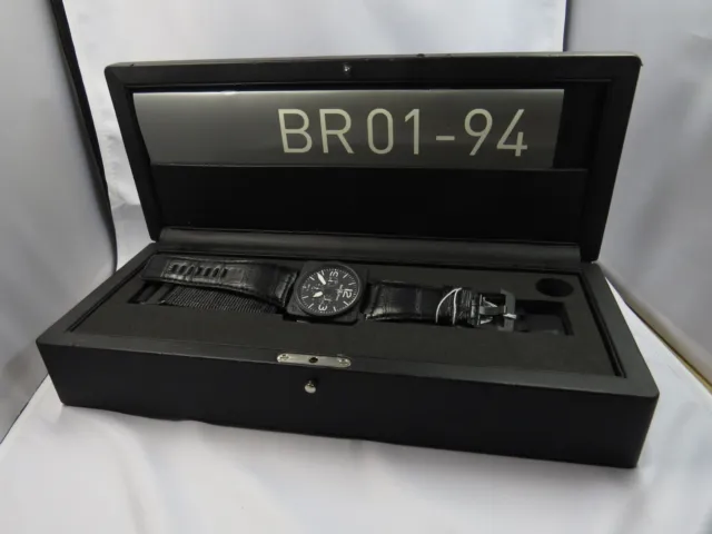 BELL & ROSS BR01-94 (46mm) CHRONOGRAPH AUTOMATIC WATCH WITH BOX & PAPERS
