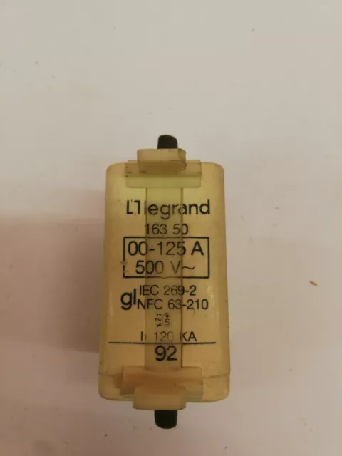 Cartouche industrielle à couteau type G taille 00 - 125A- Legrand 16350