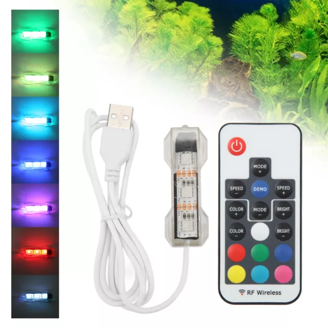 Aquarium LED Light with Remote Control Micro Landscape Fish Tank Pond LED Light