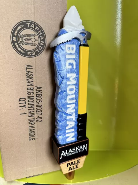 ALASKAN Brewing BiG MOUNTAIN Climb Figural Pick AXE BEER Tap Handle NEW BOX 12”