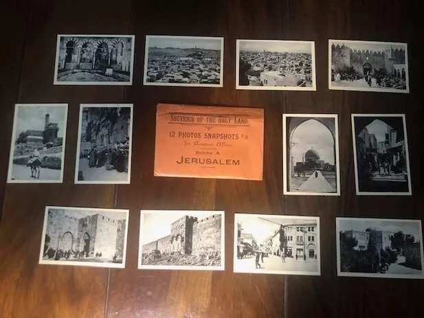 Seltene antike 12 Fotos Bilder Jerusalem 1935 Holy Land Snapshots Israel