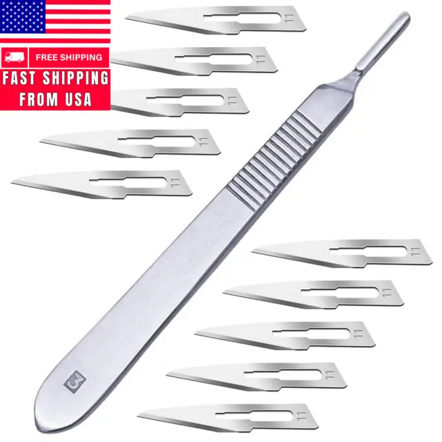 100 Scalpel Blades #11 and Includes One Handle #3