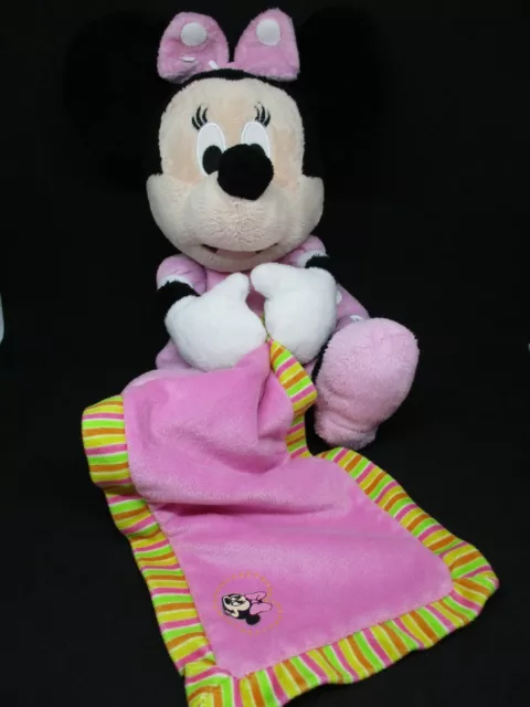 Peluche Doudou Minnie - Disney Nicotoy - Rose Pois Mouchoir - Env. 30 Cm