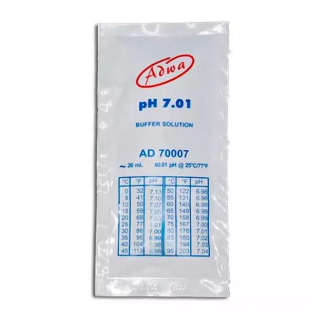 Solution / Sachet d'étalonnage Adwa pH 7.01 20ml (AD70007)