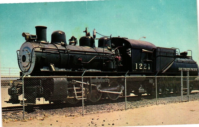 Vintage Postcard- Engine #1221 (Southern Pacific R.R.), Deming NM 1960s