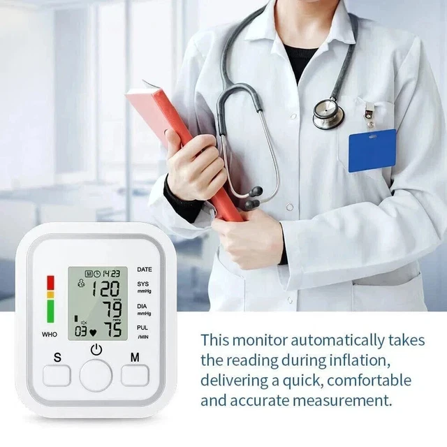 2025 DIGITAL AUTOMATIC Blood Pressure Monitor Upper Arm BP Machine ...