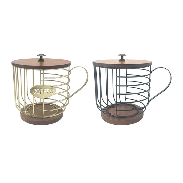 Stazione di caffè, elegante organizer da scrivania, strumento versatile per stazioni di caffè bianco, elegante porta cialde in legno, stazione per bevande, contenitore per spezie per caffè e tè