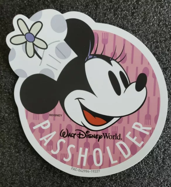 Walt Disney World Annual Passholder 2019 Food & Wine Chef Minnie Magnet Genuine