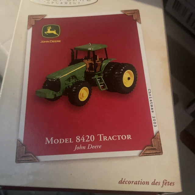 2003 HALLMARK JOHN Deere Tractor Model 8420 DieCast Christmas Ornament