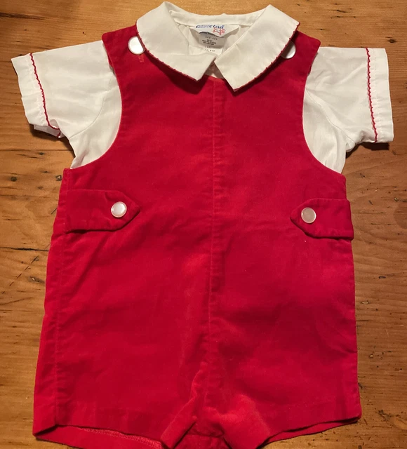 Holiday 80’s Boy’s Red Shorts With White Shirt 18 Months