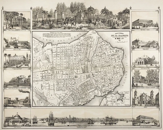 La Habana Cuba Lithography Litio Litografía 1853