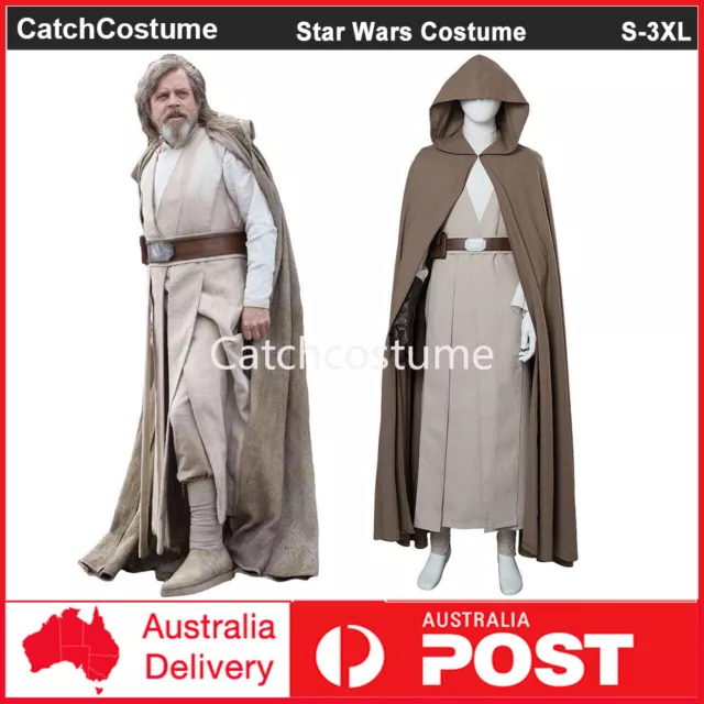 Star Wars The Last Jedi Luke Skywalker Cosplay Costume Halloween Party Outfits