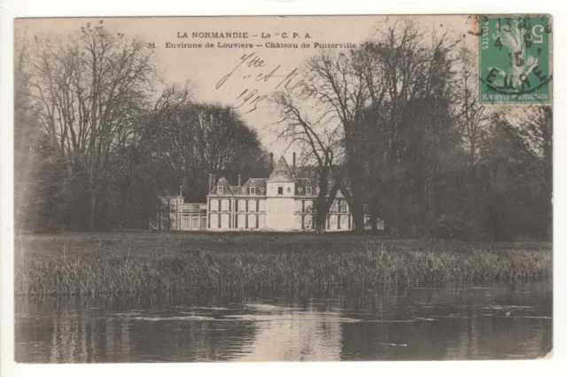Cpa 27 - Environs De Louviers - Château De Pinterville (Eure) - Écrite
