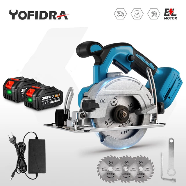 Sega Circolare a Batteria Burshless 21V KATSU FIT-BAT, 7 180mm Sega Circolare Elettrica Wireless con 40T Lama e Motore Brushless, senza Batteria o Caricatore 102795