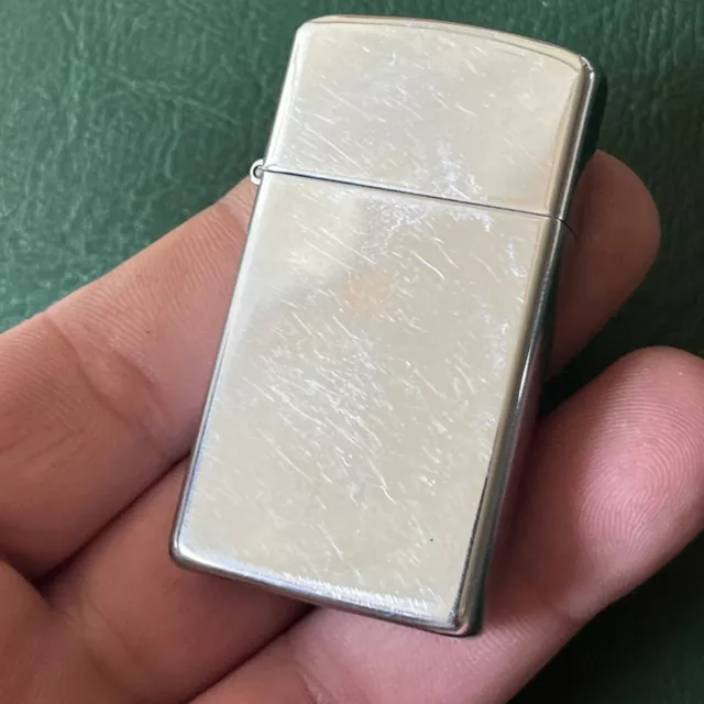 Slim Zippo Petrol Lighter Polished Chrome