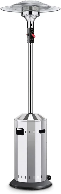Terrassenheizer Heizpilz Enders Elegance Gas Heizstrahler Silber 3,5-8kW Heizer