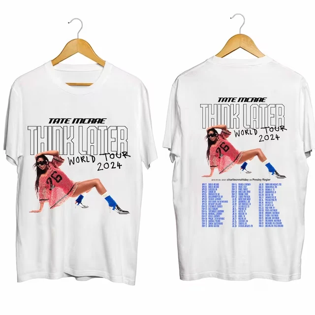 TATE MCRAE THE Think Later World Tour 2024 Tour 2sides TShirt GC1206