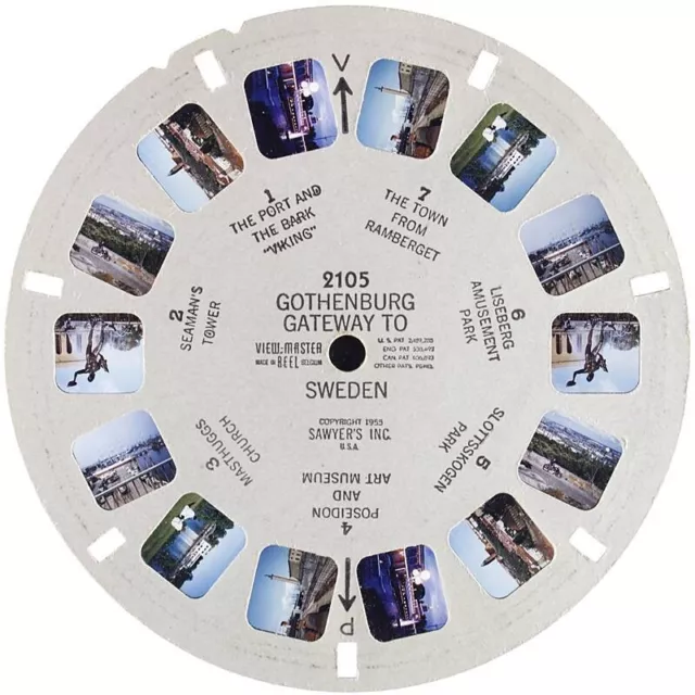 Viewmaster  Reel Gothenburg Gateway To Sweden Disc No. 2105