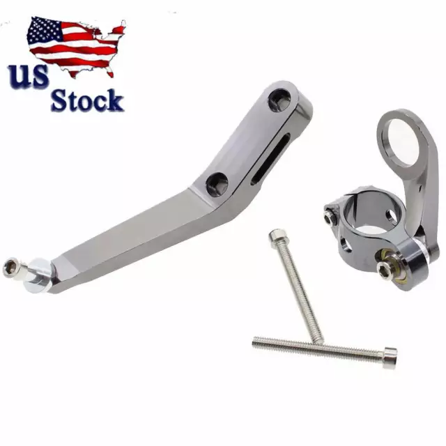 US Gray For Honda CBR954RR 2002-2003 FXCNC Steering Damper Bracket Mounting Kit