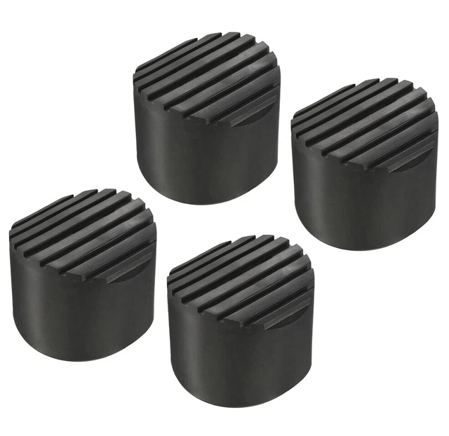 4Pcs 68mm ID Rubber Telescopic Ladder Non-Slip Feet Mat Pad Cover Cushion Black