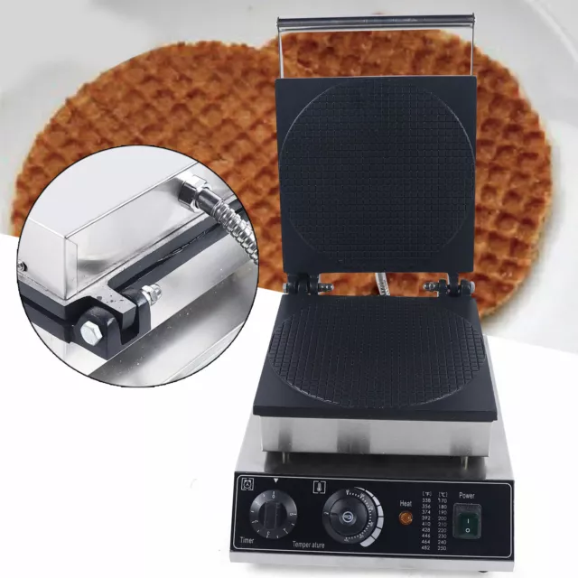 Commercial Electric Non stick Ice Cream Waffle Cone Baker Maker Machine Home USA