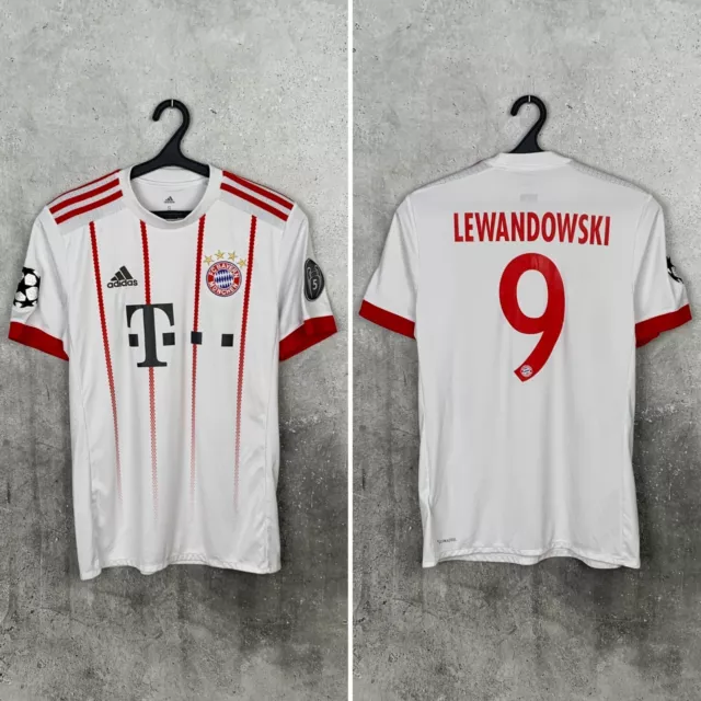 Bayern Munich 2017 2018 Third Football Shirt #9 Lewandowski Adidas Jersey Size S