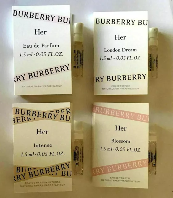BURBERRY Her COLLECTION Eau de Parfum+London Dream+Blossom+Intense SAMPLE SET