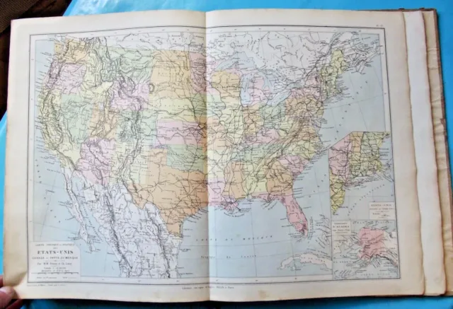 Antico Atlante Universale Geografia Antica Romana Incompleto US 1892