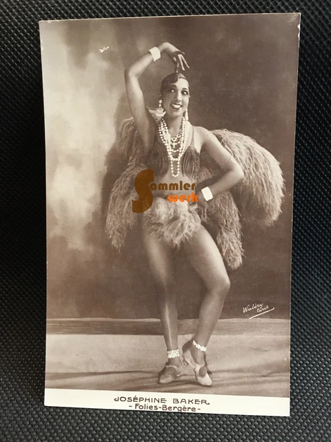 alte Ansichtskarte JOSEPHINE BAKER – Folies-Bergére - Waléry Paris