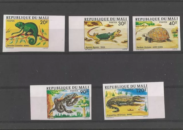 MALI - TIMBRES NEUFS NON DENTELE SANS GOMME N° 252 à 256 - 1976 FAUNE - VOIR