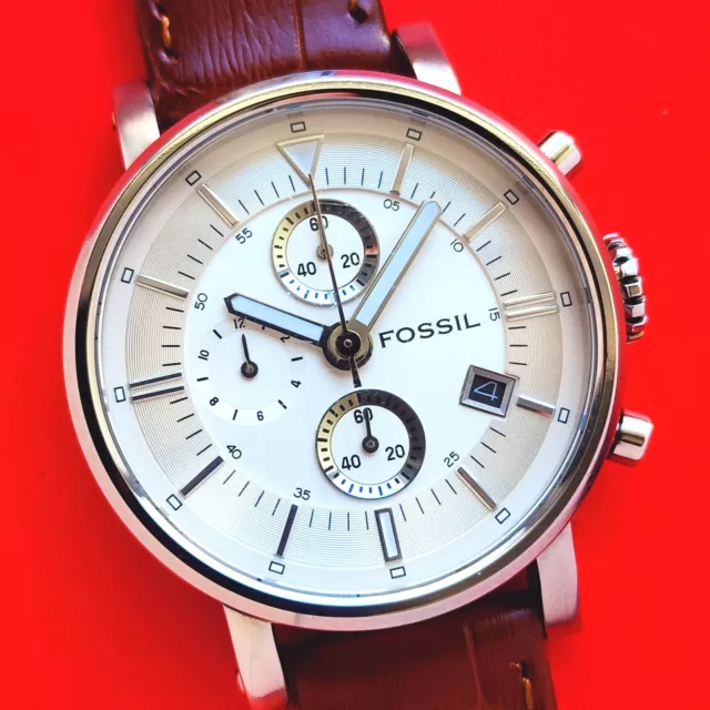 FOSSIL JACQUELINE THREE HAND Date Brown Watch ES5208 59.99