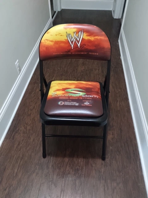 WWE Ringside Folding Chair - Summerslam August 25th 2002 (Rock Vs. Brock) WWE Ringside Folding Chair - Summerslam August 25th 2002 (Rock Vs. Brock)