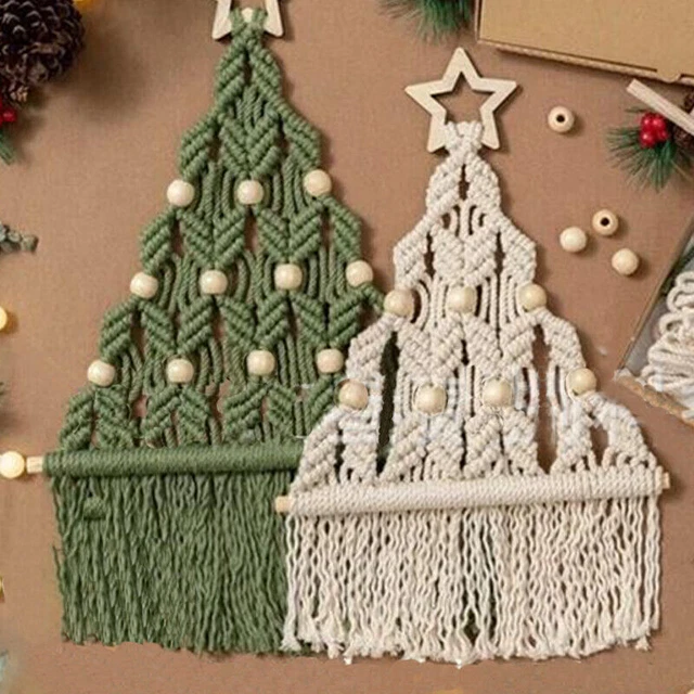 1 Set Weihnachtsbaum gewebtes Kit Wandbehang dekorative gewebte~