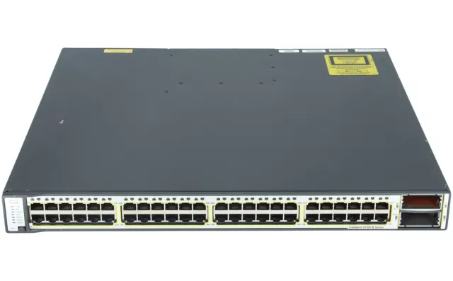 CISCO - WS-C3750E-48TD-S - Catalyst 3750E 48 10/100/1000+2*10GE(X2),265W,IPB s/w