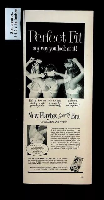 Vintage advertising print ad FASHION Sensational New Playtex Living Bra  1961 ad