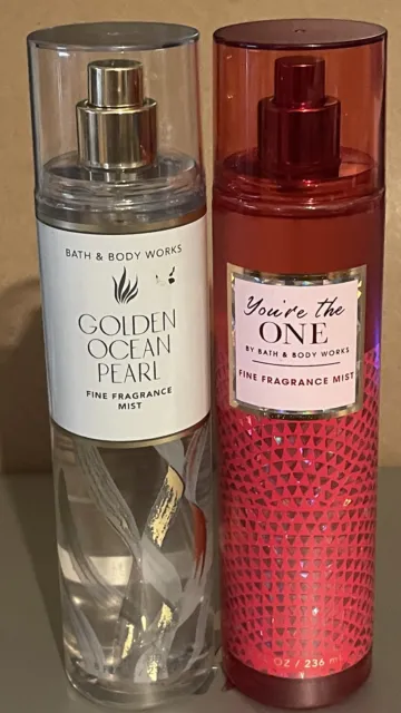 Lot of 2 Bath & Body Works Fragrance mist Golden ocean pearl & You’re the one