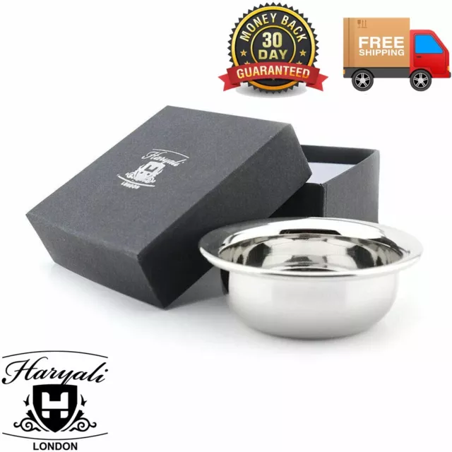 Stainless Steel Shaving Bowl Perfect for Mens Wet Beard Barber Shaving Soap Dish