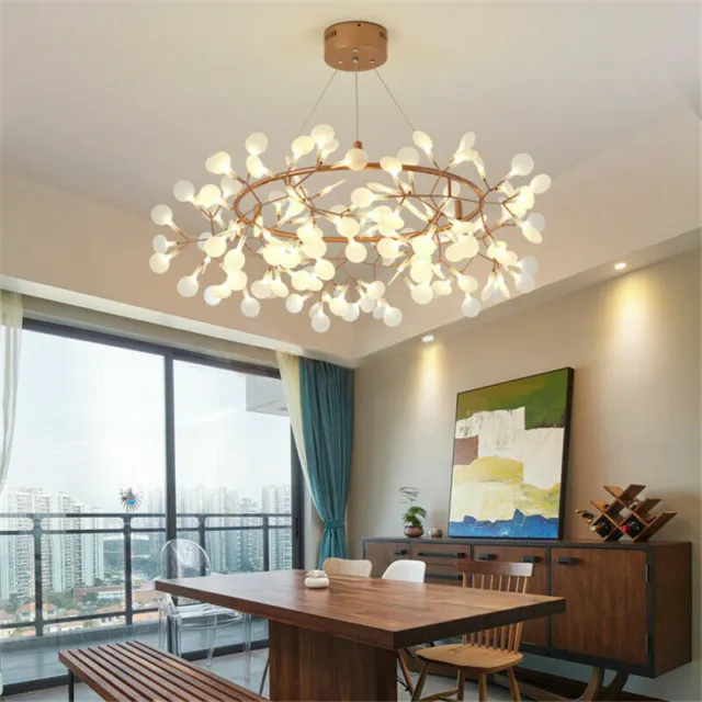 Modern Dimmable Firefly LED Chandelier Light Branch Acrylic Pendant Ceiling Lamp