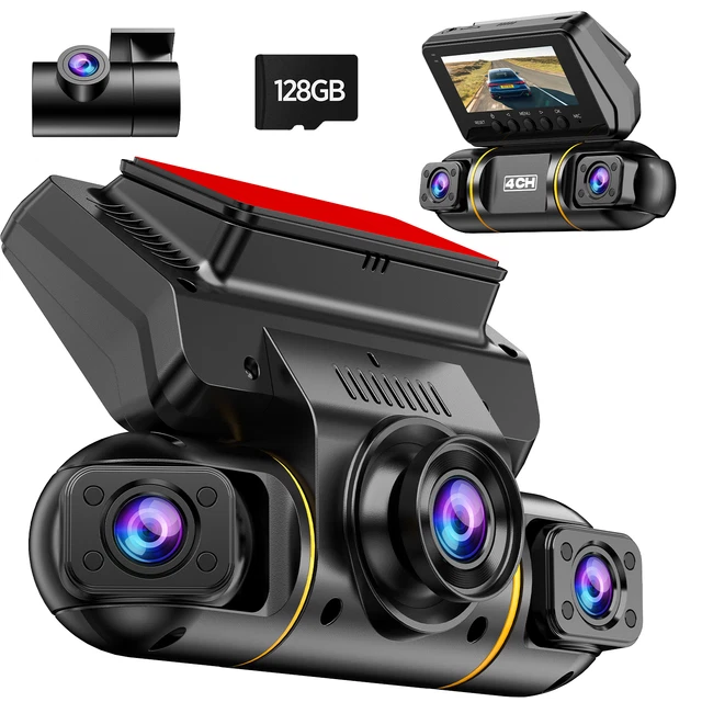 4 In Nachtsicht Dashcams Fürs Auto 4 Kanal 360° Panorama Dashcam 1080P Nachtsicht Autokamera 2,7 In Nachtsicht Dashcams Fürs Auto
