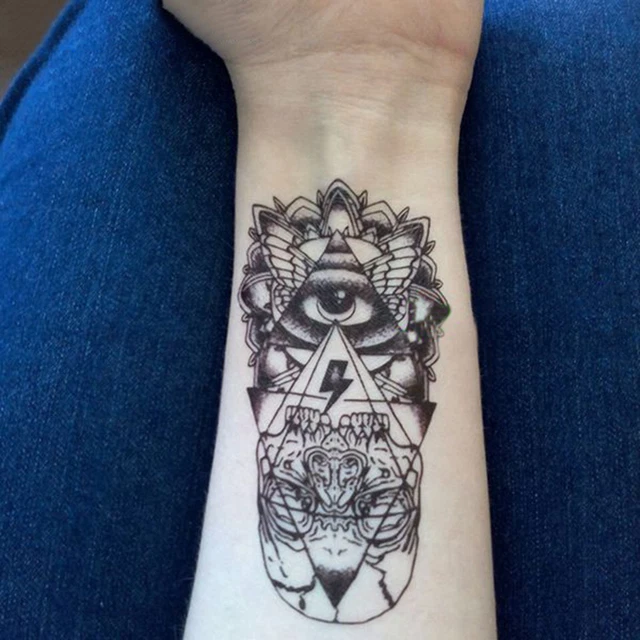 Fantastico adesivo tatuaggio temporaneo impermeabile totem body art tatuaggi falsi@*wl