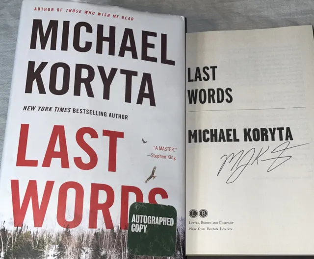 SIGNED Last Words book Michael Koryta 1st ED. HC DJ Hardcover autographed copy