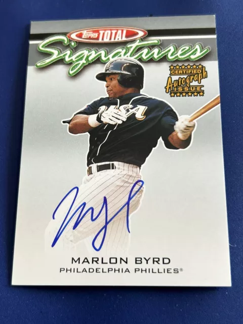 2003 TOPPS TOTAL MARLON BYRD AUTO PHILLIES #TS-MB Phillies